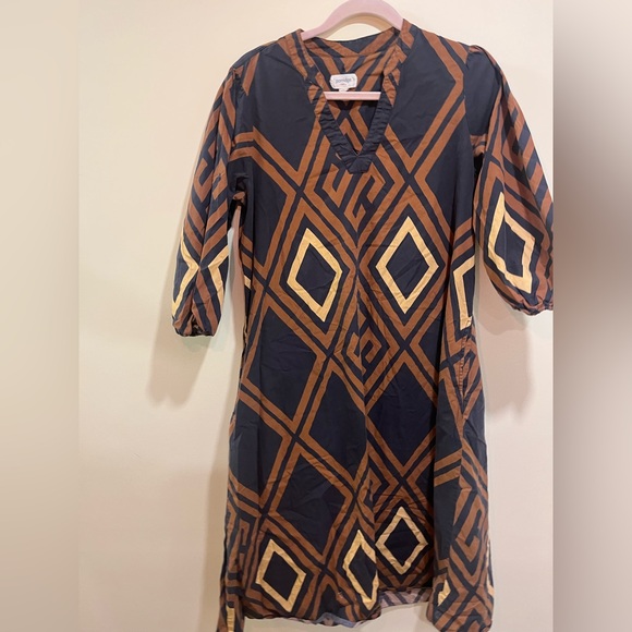 Anthropologie Porridge Mireil Geometric Midi Dress - Size Medium - Picture 3 of 8